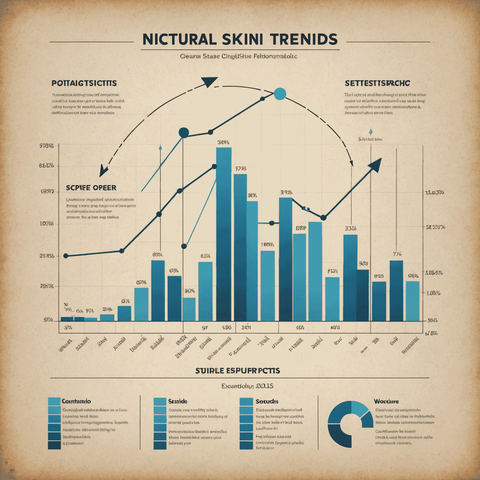 A stylized graph showing skin value trends with arrows indicating trade opportunities